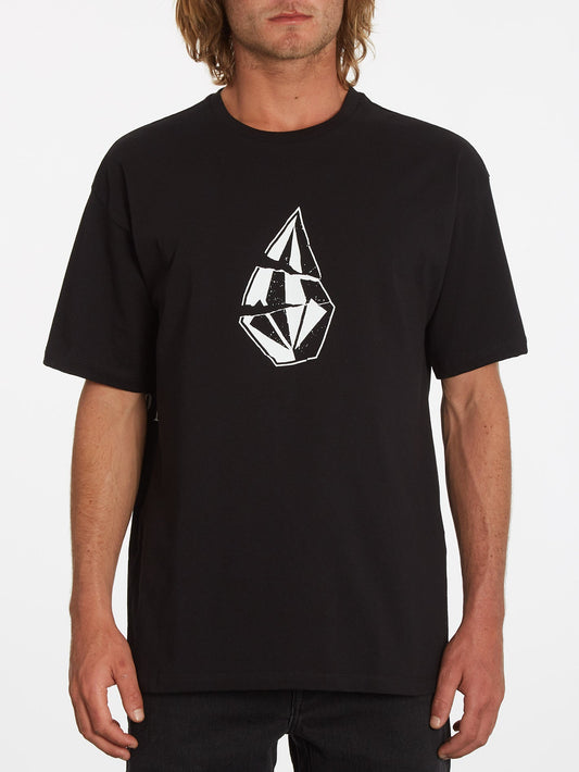 Scratched Stone T-shirt - BLACK