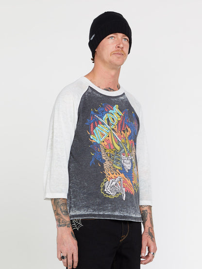 Skate Vitals Collin P Raglan T-shirt - BLACK