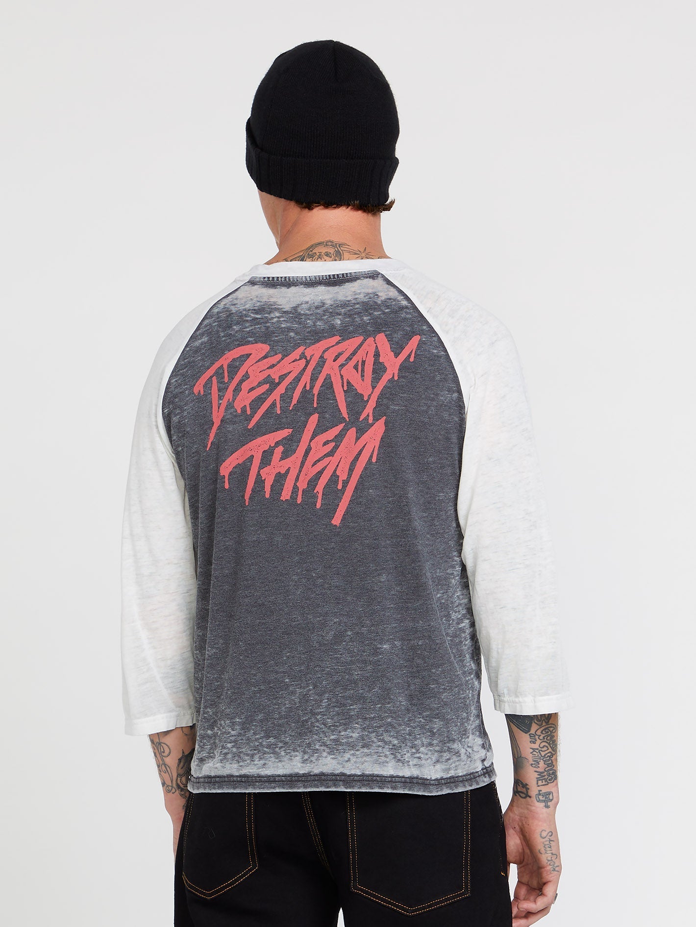 Skate Vitals Collin P Raglan T-shirt - BLACK