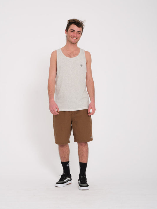Circle Blanks Tank top - BONE HEATHER