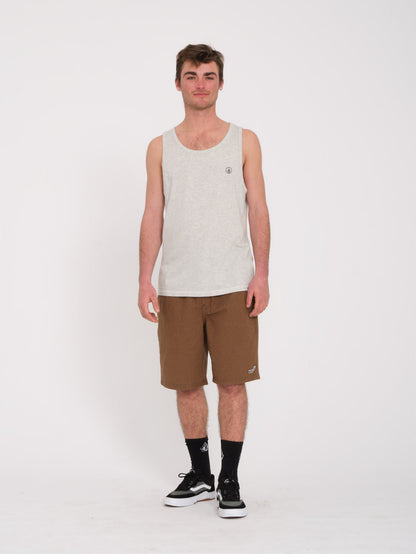 Circle Blanks Tank top - BONE HEATHER