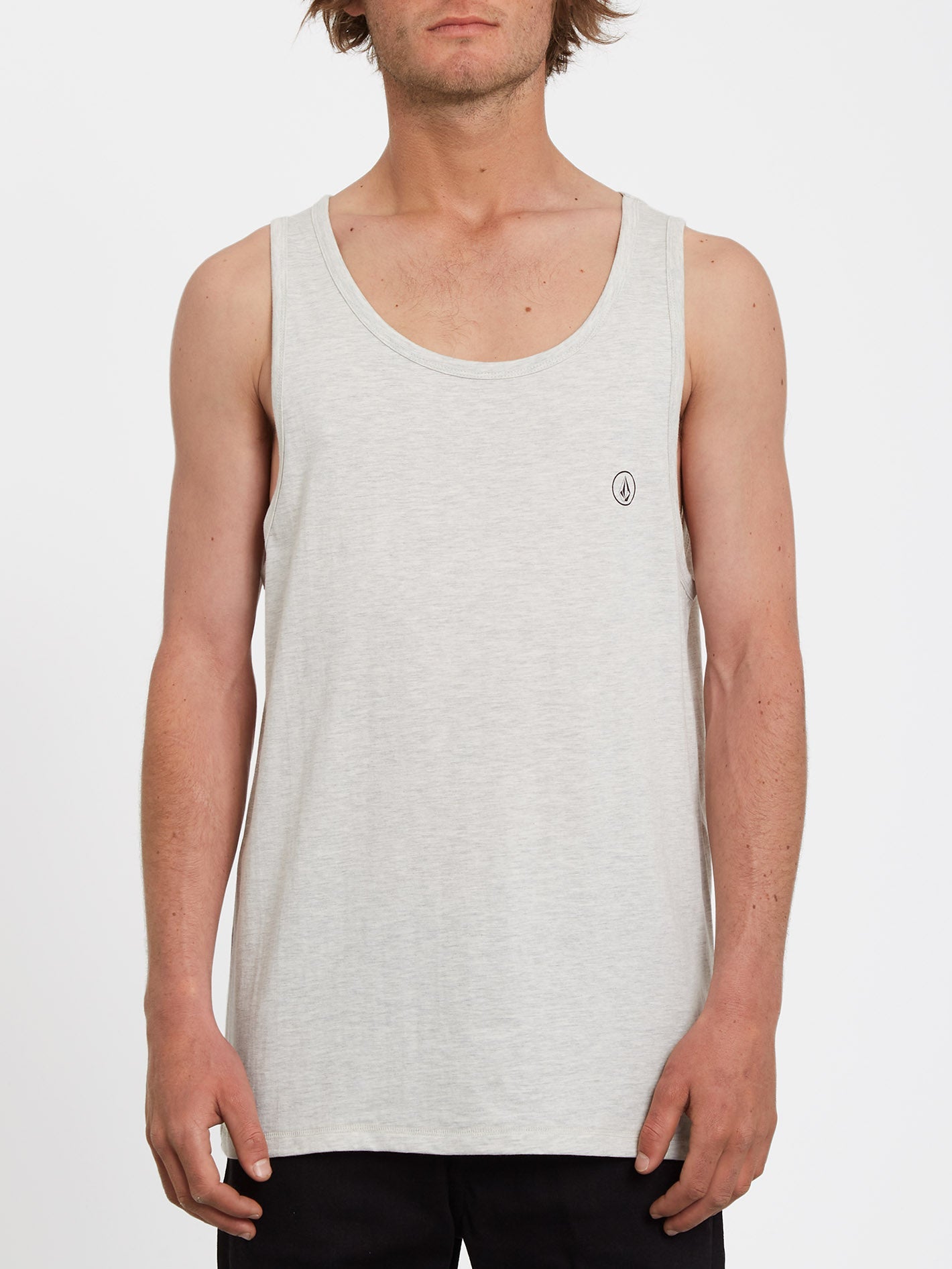 Circle Blanks Tank top - BONE HEATHER