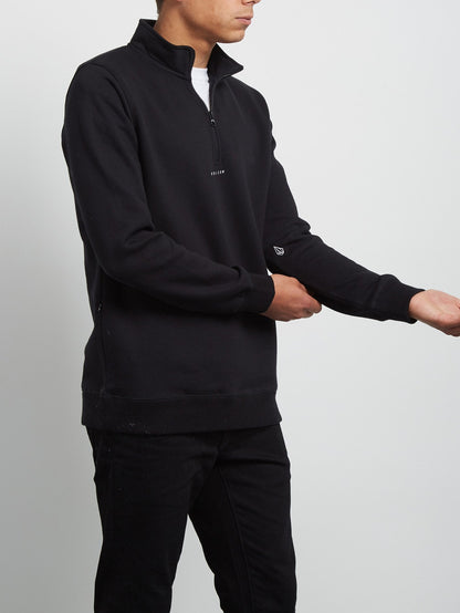 Dixon Mock Sweatshirt - Black