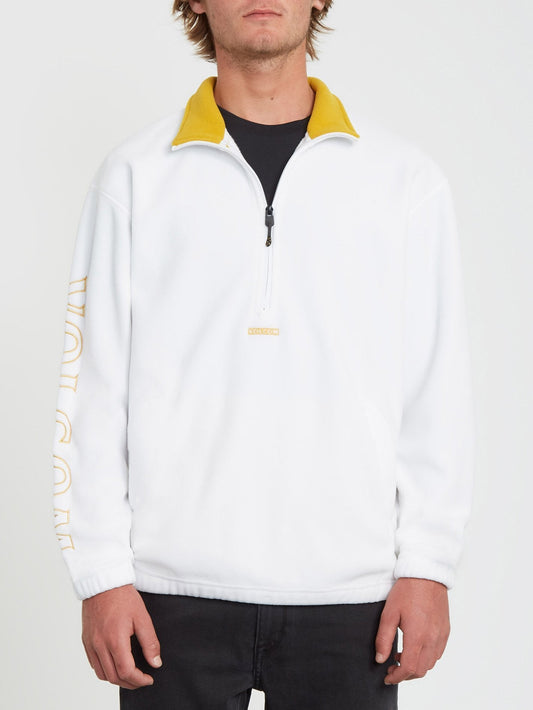 Atavic Quarter Zip Sweater - White