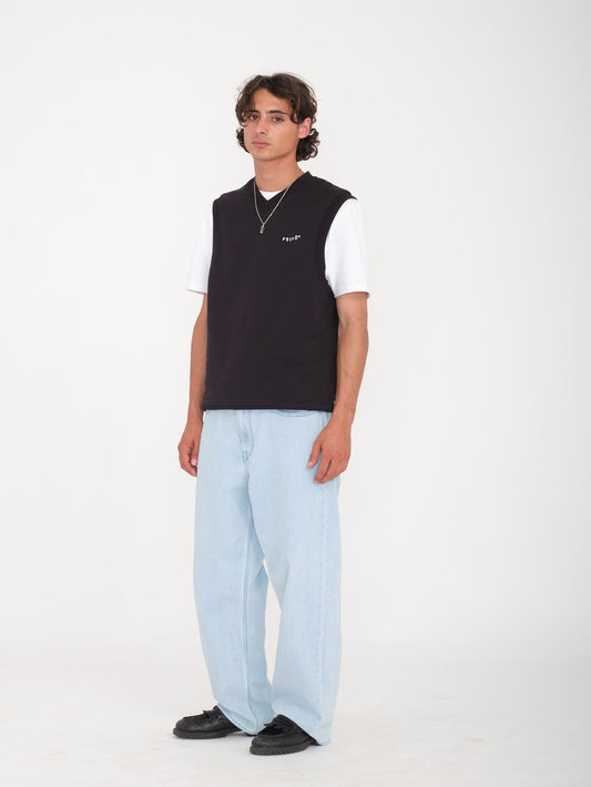 Sleeveless Sweatshirt - BLACK