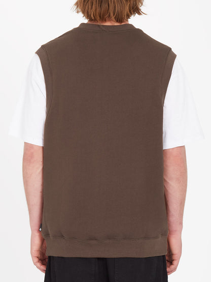 Sleeveless Sweatshirt - BURRO BROWN