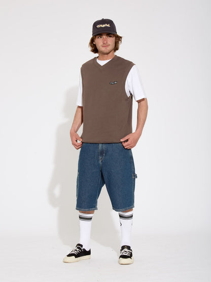 Sleeveless Sweatshirt - BURRO BROWN