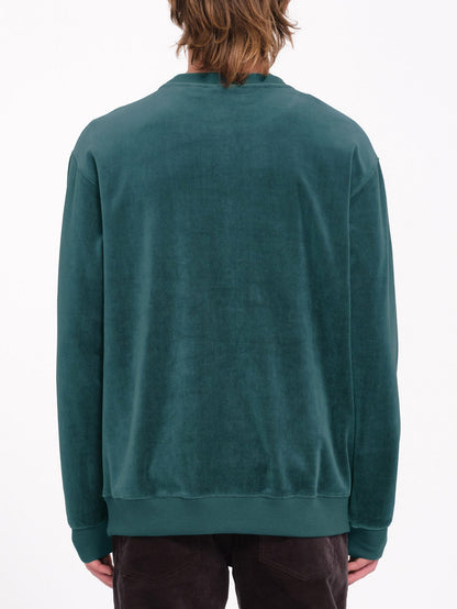 Single Stone Velvet Sweatshirt - Evergreen