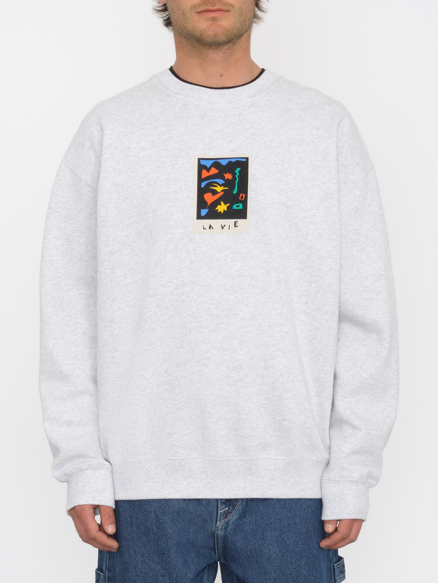 Arthur Longo Sweatshirt - BONE HEATHER