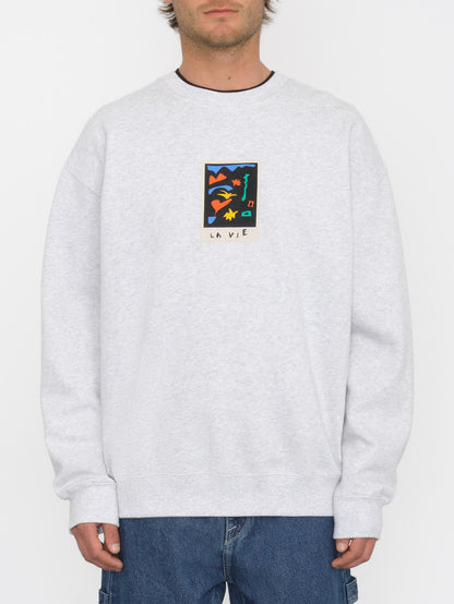 Arthur Longo Sweatshirt - BONE HEATHER