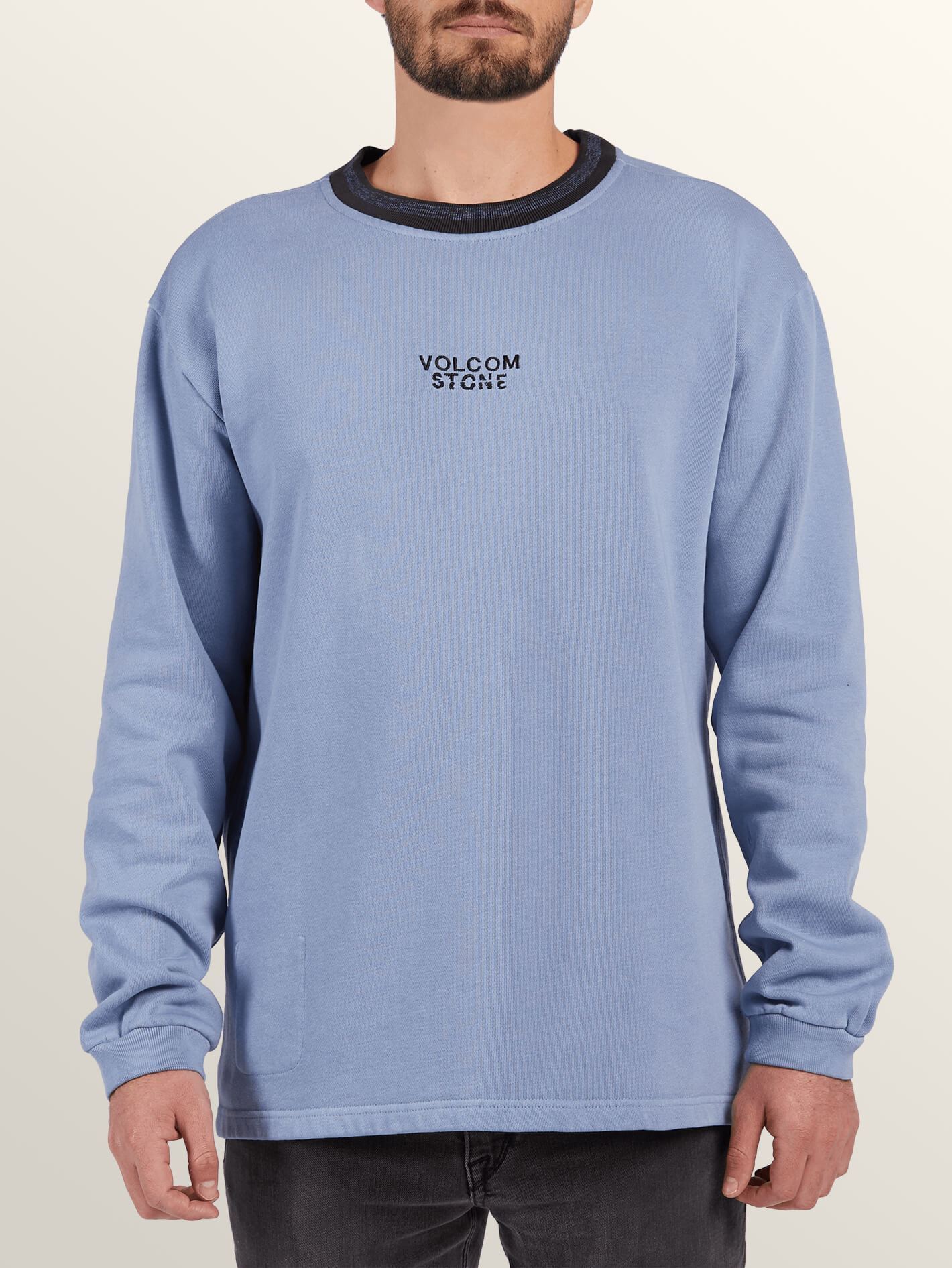 Noa Noise Fleece Sweaters - Stone Blue