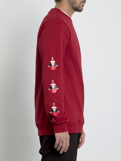 SANTASTONE CREW SWEAT - DEEP RED