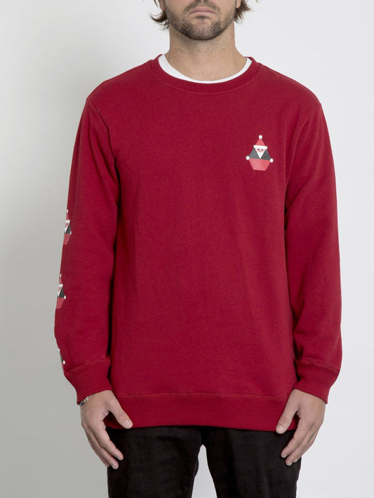 SANTASTONE CREW SWEAT - DEEP RED