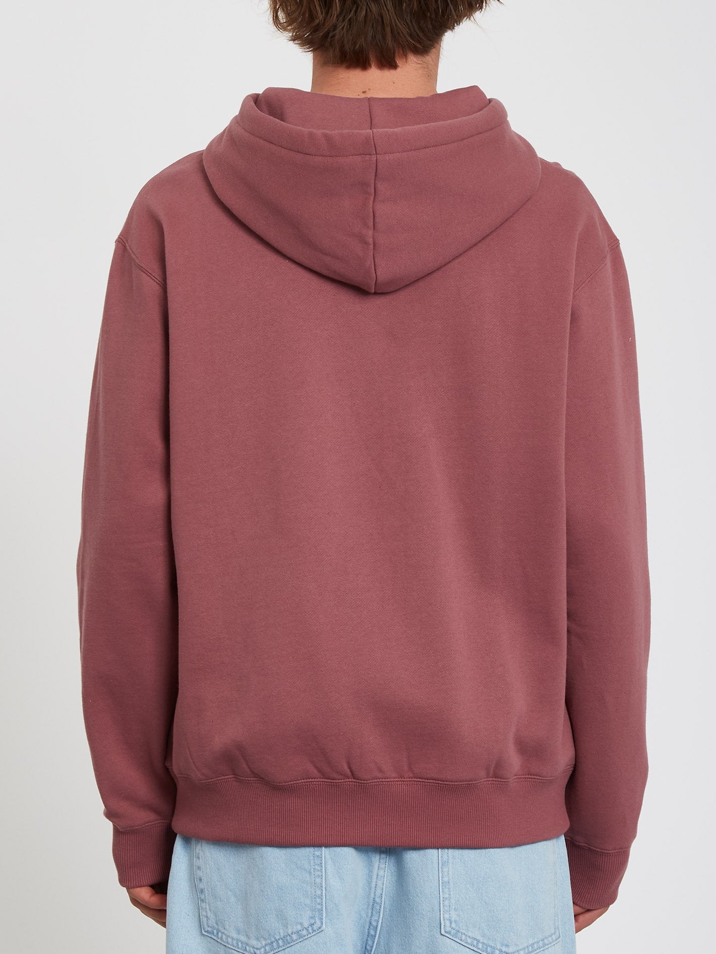 Single Stone Zip Fleece Hoodie - ROSE BROWN