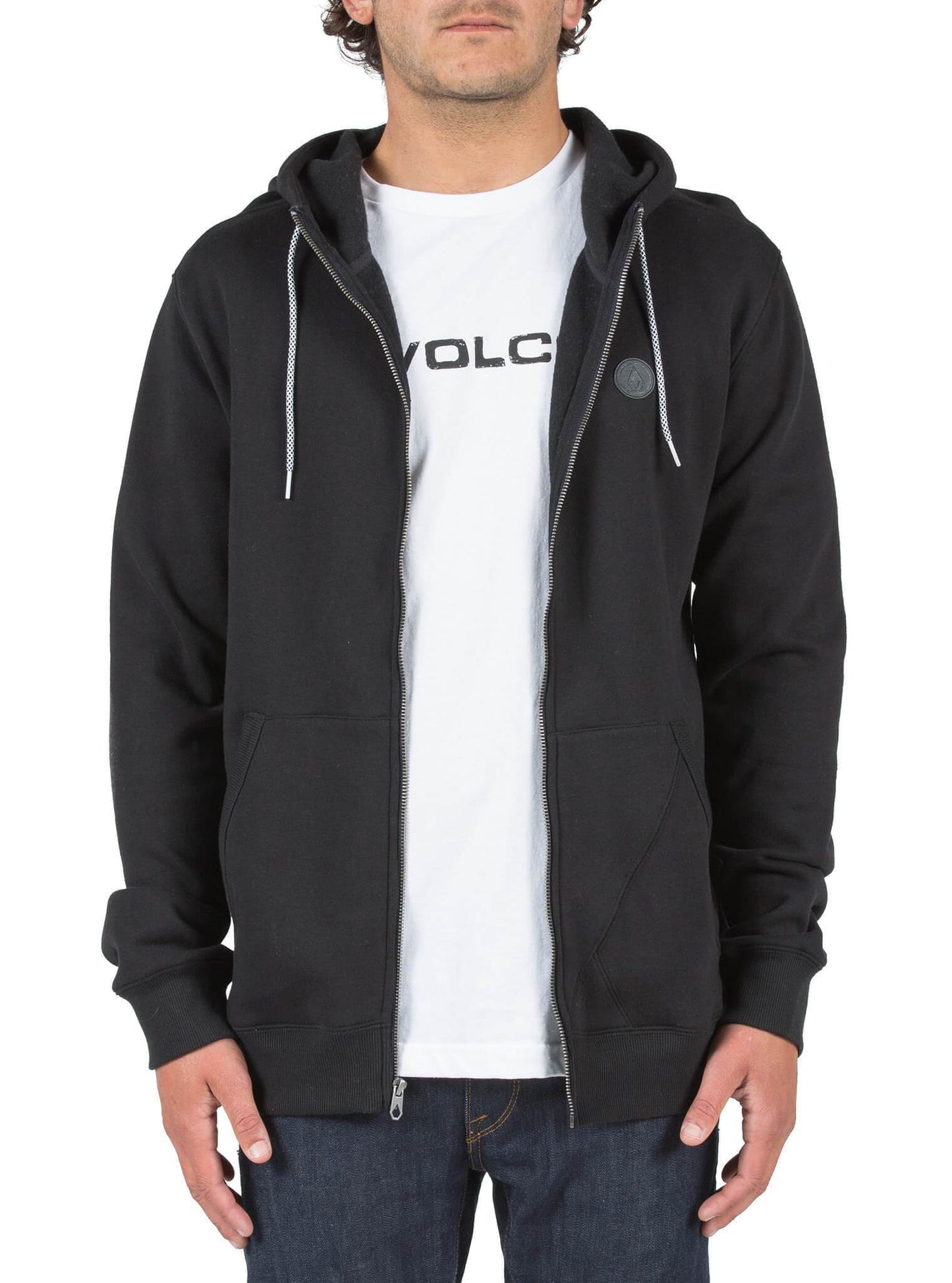 SNGL STN ZIP BLACK