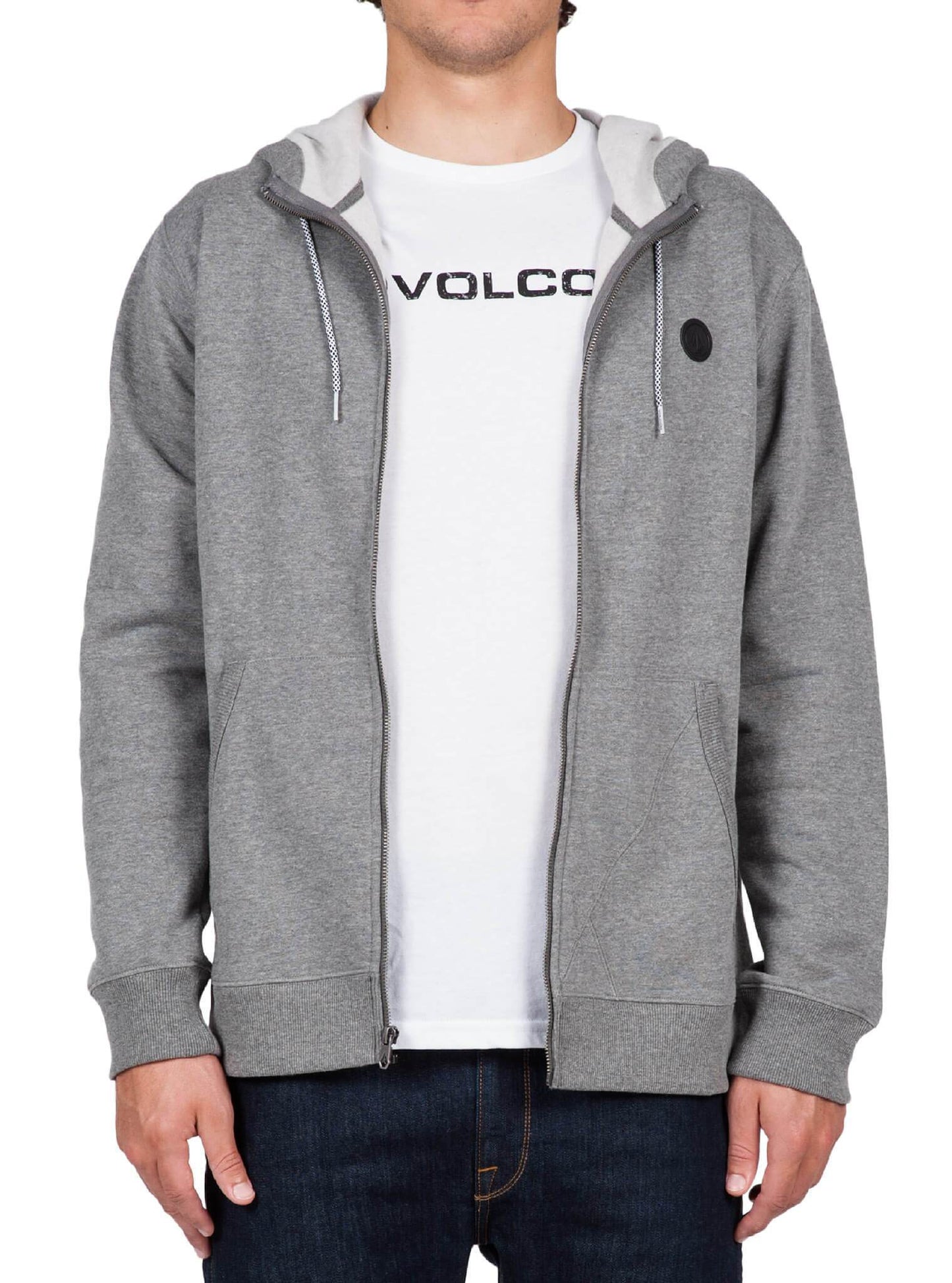 SNGL STN ZIP DARK GREY