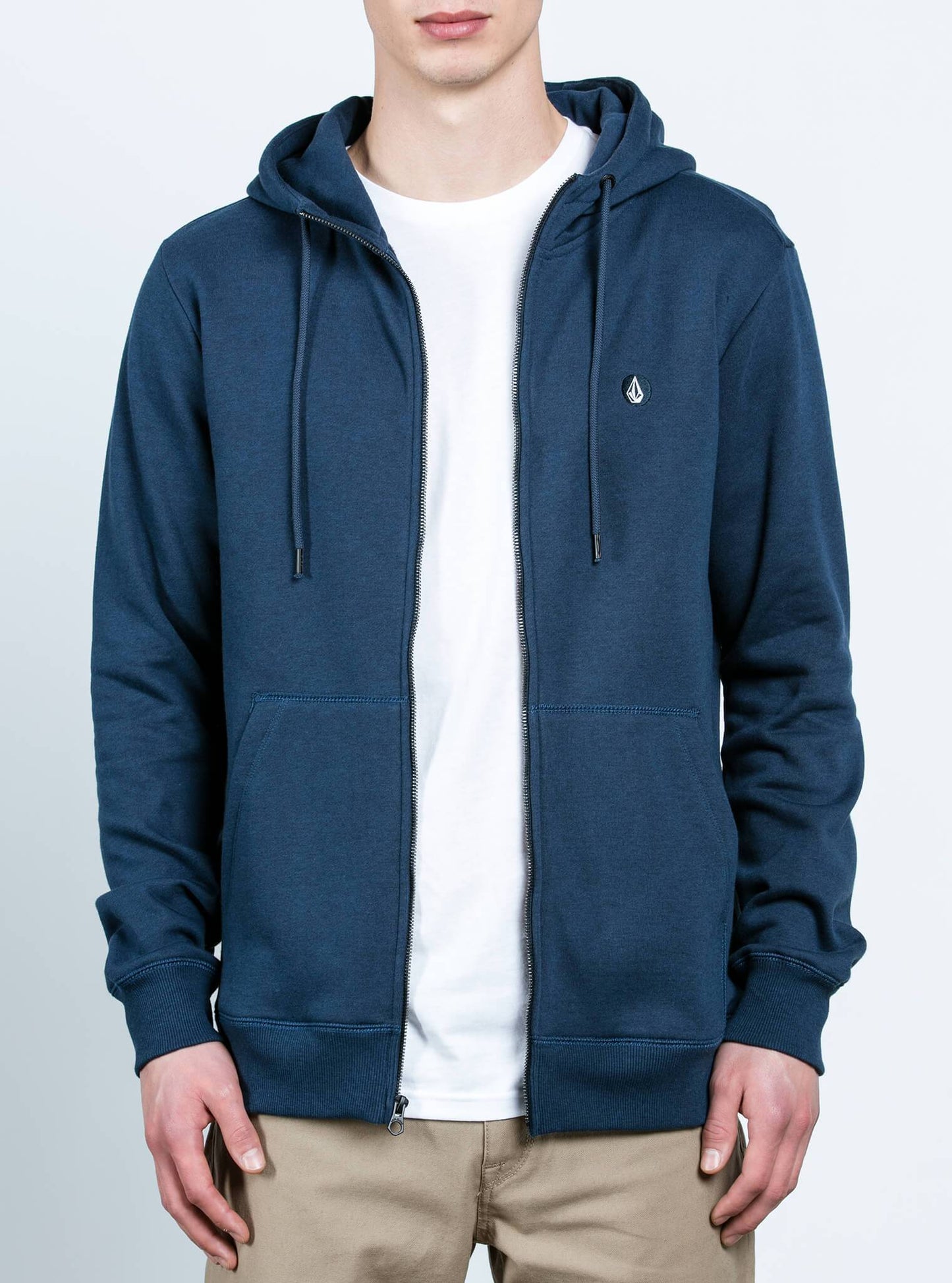 Single Stone Zip Hoodie - Blue Black