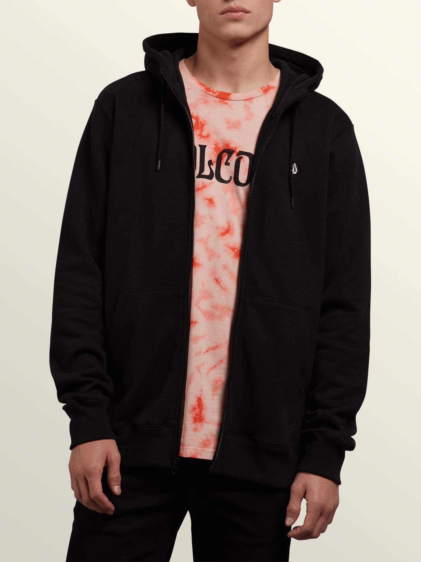 Single Stone Zip Hoodie - Black