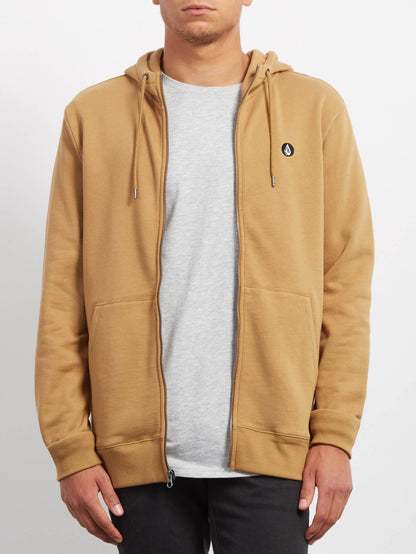 Single Stone Zip Hoodie - Old Gold