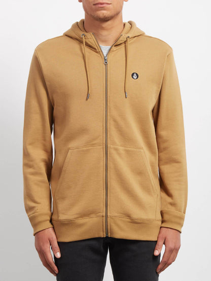 Single Stone Zip Hoodie - Old Gold