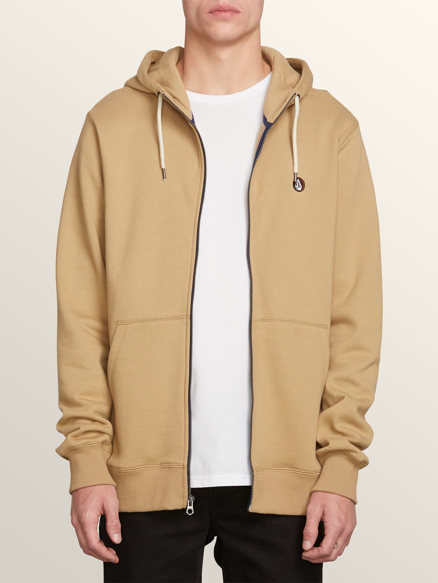 Single Stone Zip Hoodie - Sand Brown