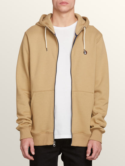 Single Stone Zip Hoodie - Sand Brown