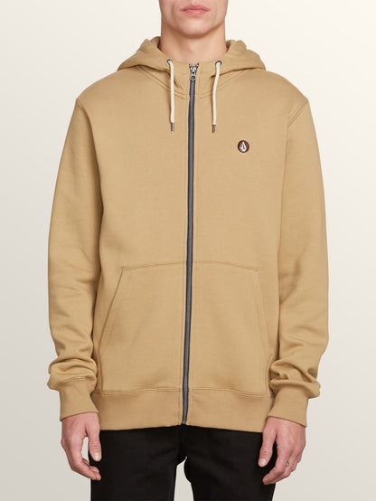 Single Stone Zip Hoodie - Sand Brown