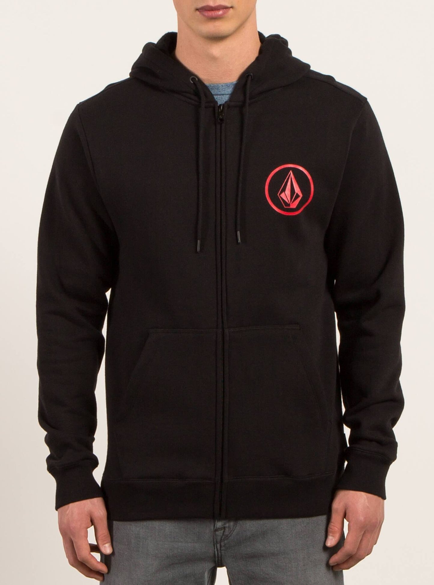 Stone Zip Hoodie - Black