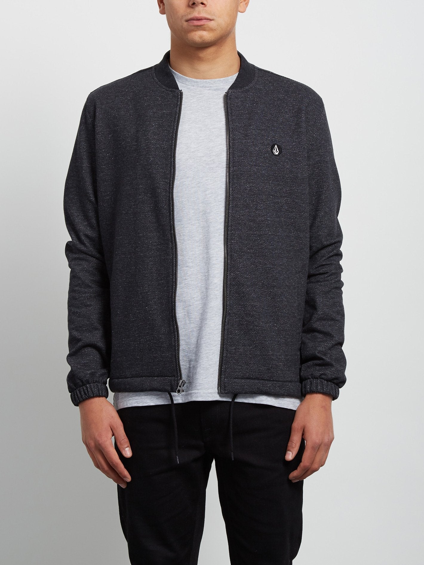 Whip Bomber Zip Sweatshirt - Heather Black