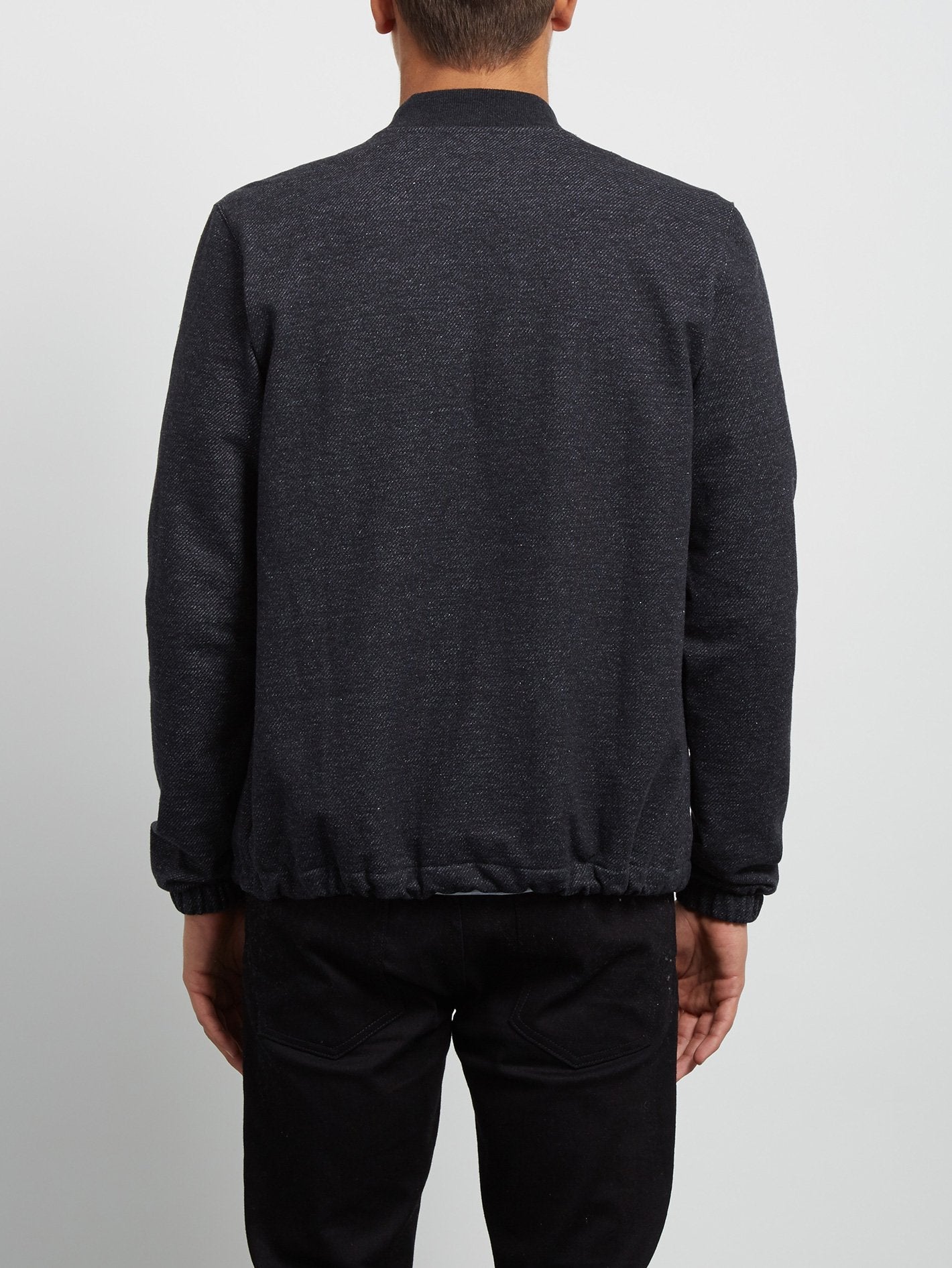 Whip Bomber Zip Sweatshirt - Heather Black