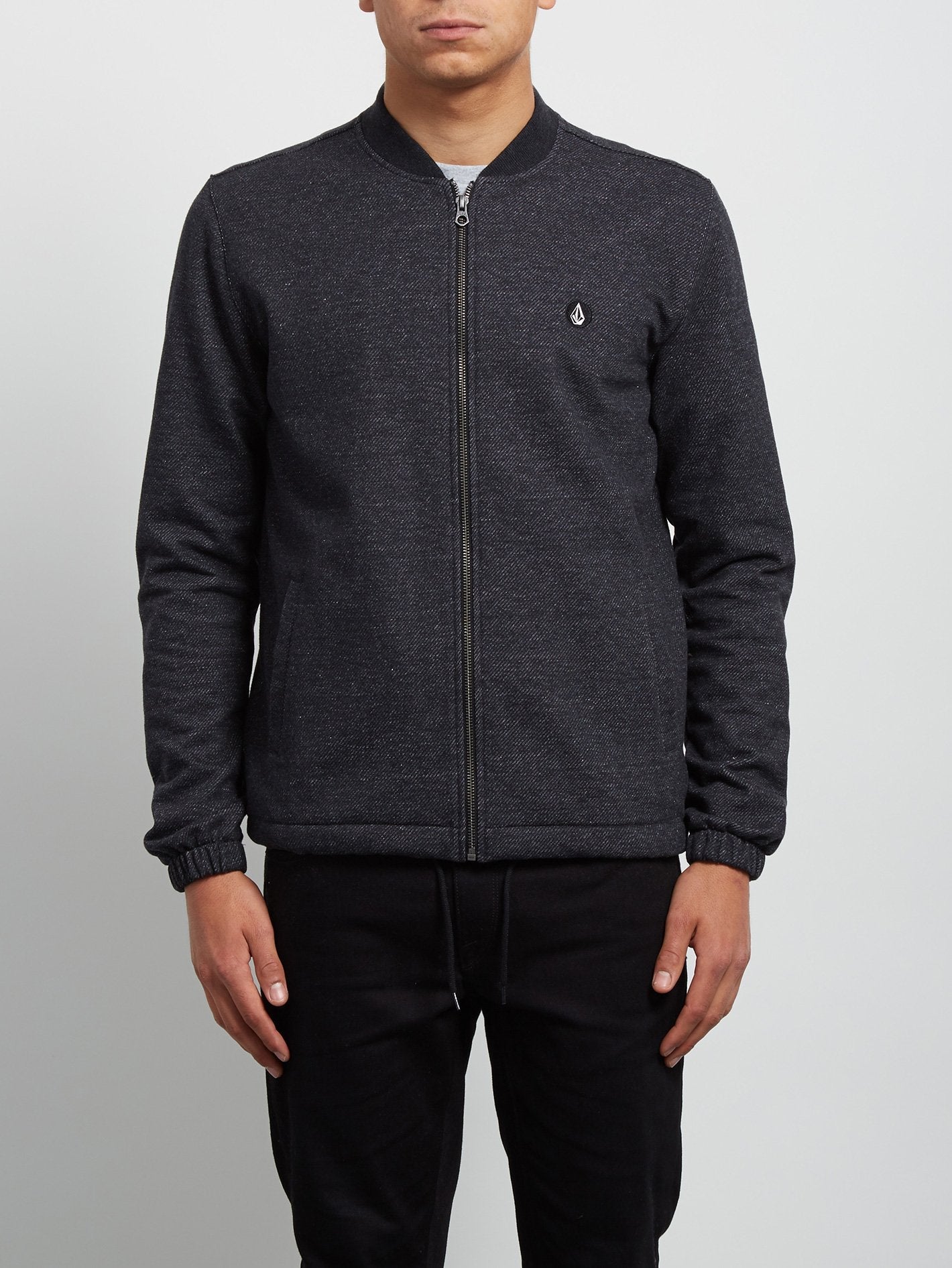 Whip Bomber Zip Sweatshirt - Heather Black
