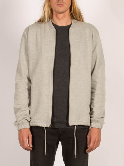 Whip Bomber Zip Sweatshirt - Heather Grey