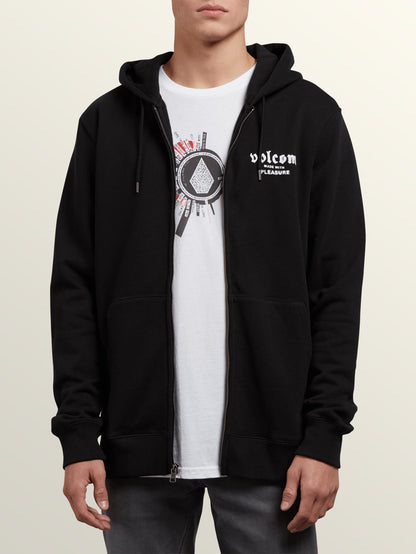 Supply Stone Zip Sweaters - Black