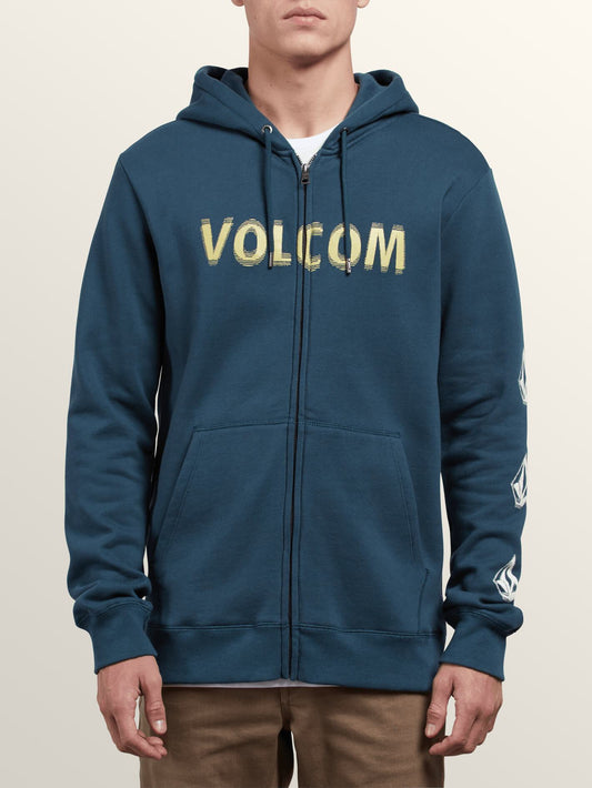 Supply Stone Zip Sweaters - Navy Green