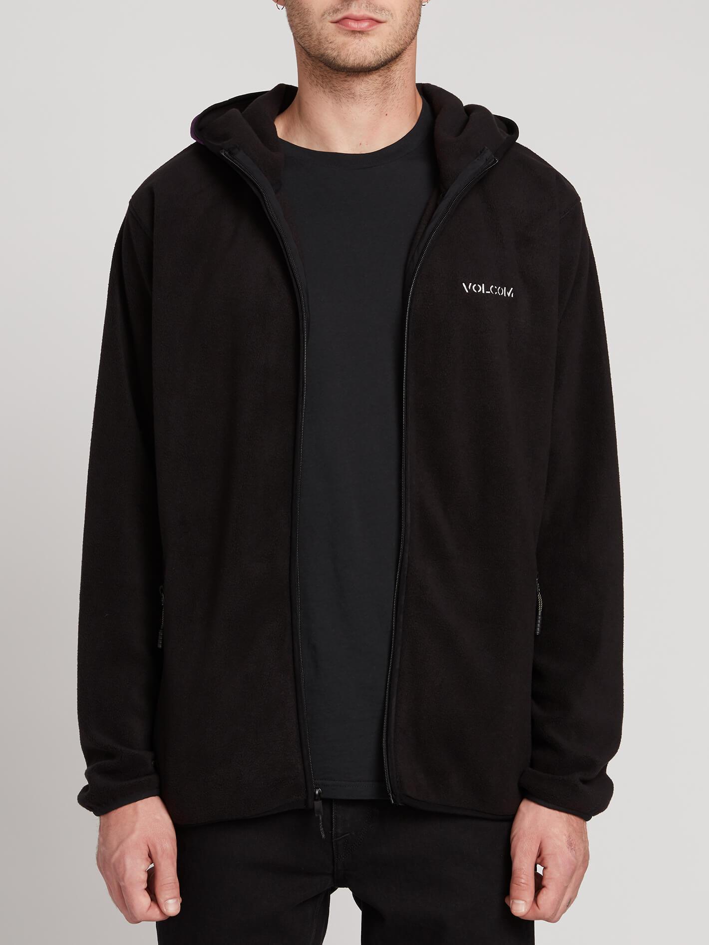 Atavic Zip Hoodie - Black