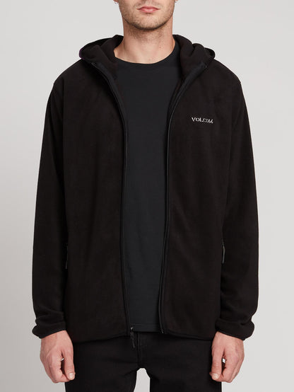 Atavic Zip Hoodie - Black