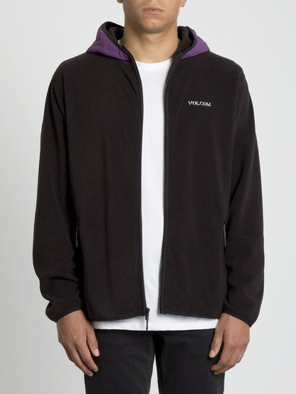 Atavic Zip Hoodie - Black