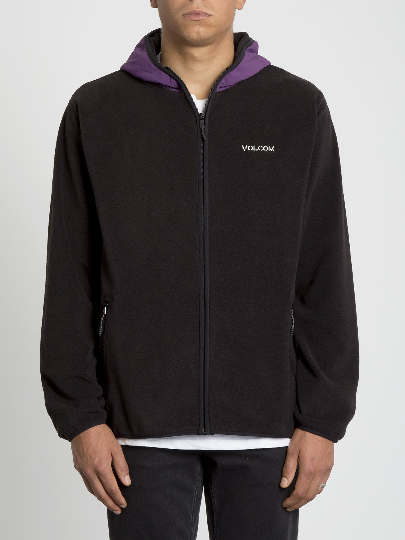 Atavic Zip Hoodie - Black