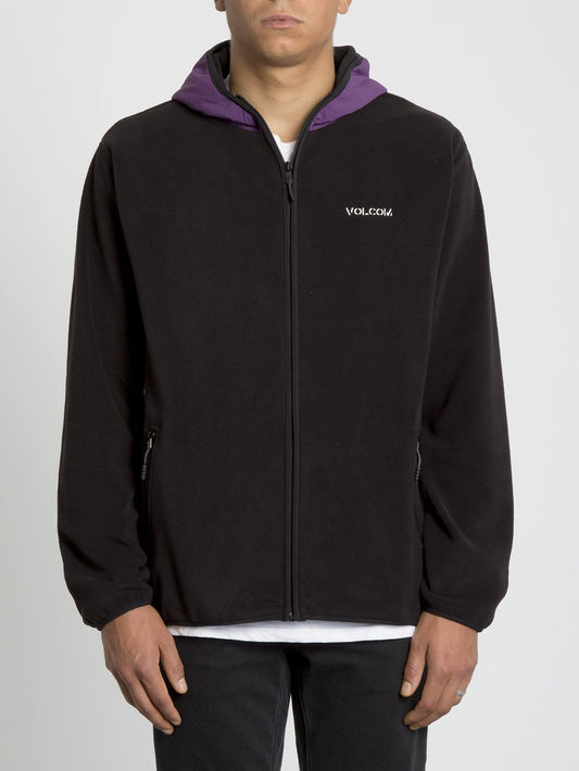 Atavic Zip Hoodie - Black