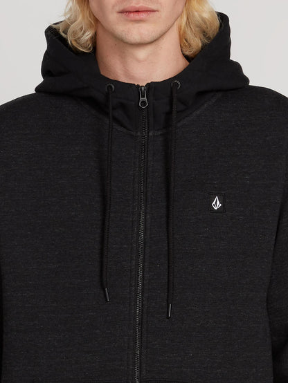 Single Stone Zip Hoodie - Sulfur Black