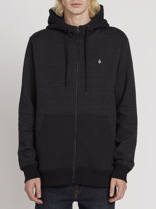 Single Stone Zip Hoodie - Sulfur Black