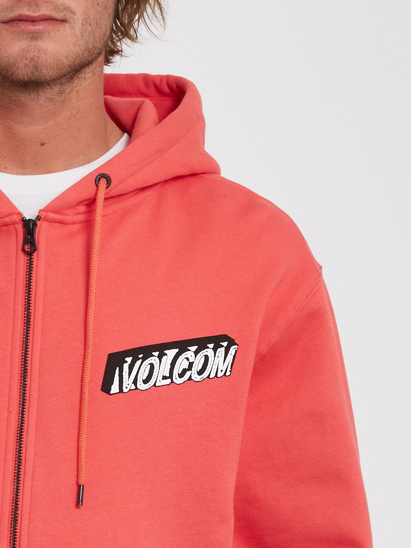 Extends Zip Fleece Hoodie - CAYENNE