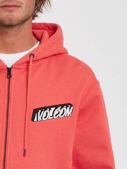 Extends Zip Fleece Hoodie - CAYENNE