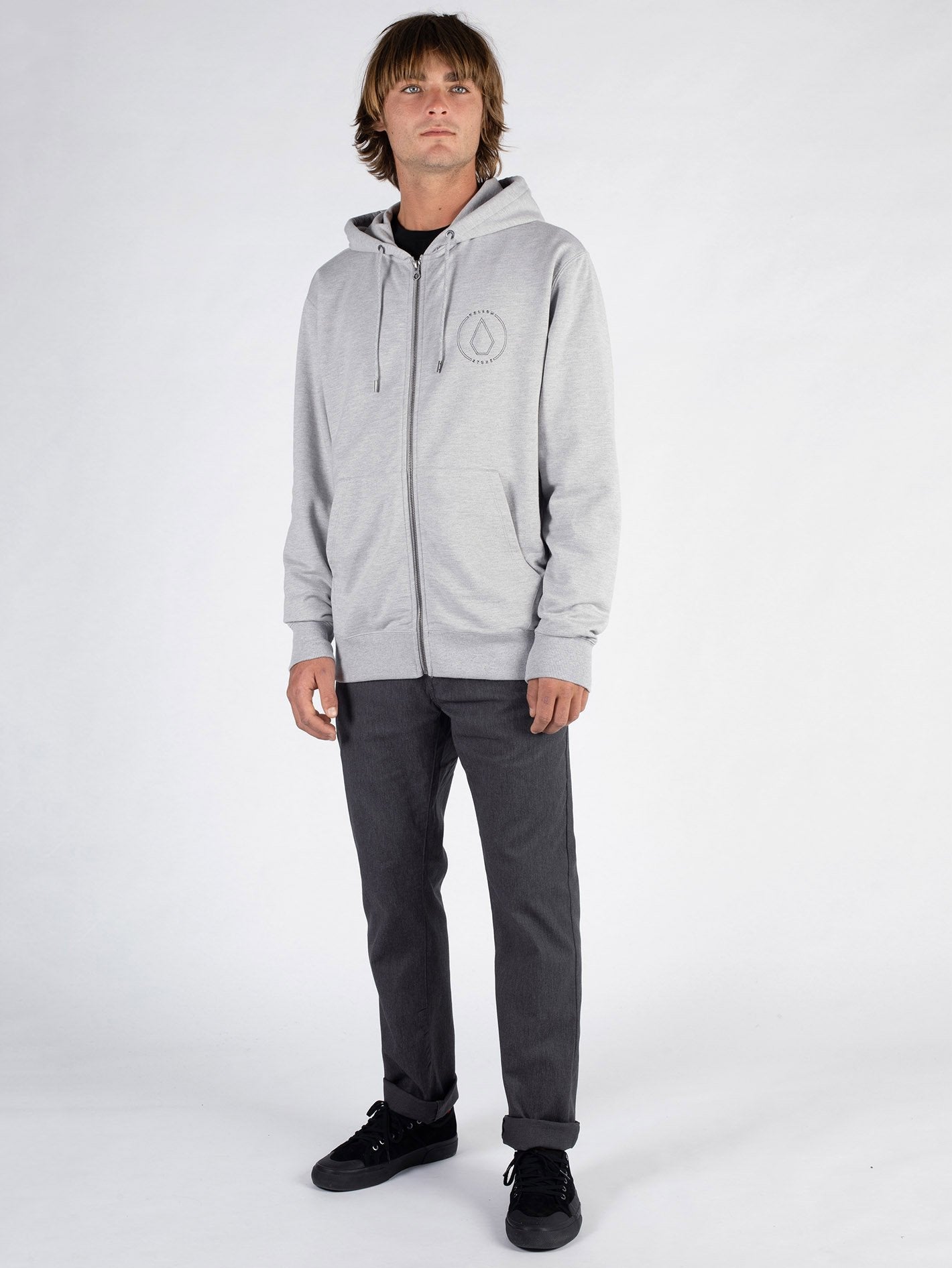 Extends Zip Hoodie - HEATHER GREY