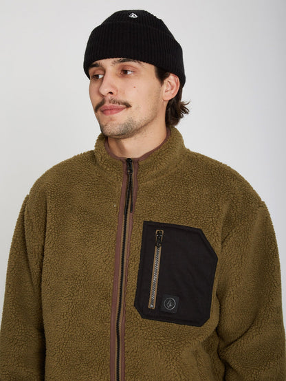 Muzzer Fuzzar Zip Sweatshirt - SERVICE GREEN