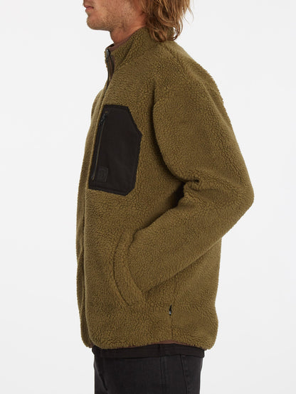Muzzer Fuzzar Zip Sweatshirt - SERVICE GREEN