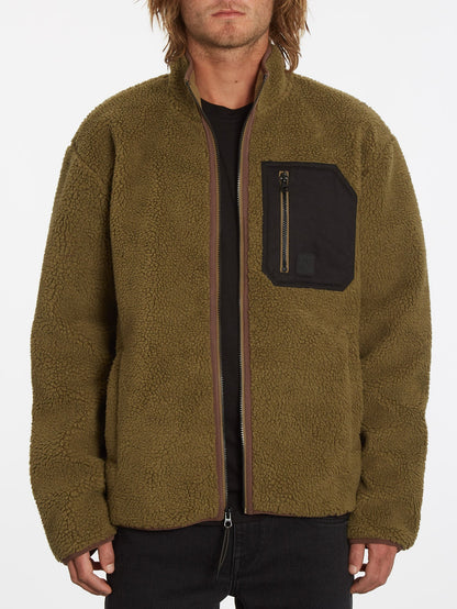 Muzzer Fuzzar Zip Sweatshirt - SERVICE GREEN