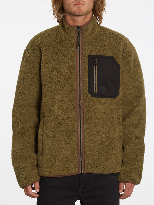 Muzzer Fuzzar Zip Sweatshirt - SERVICE GREEN