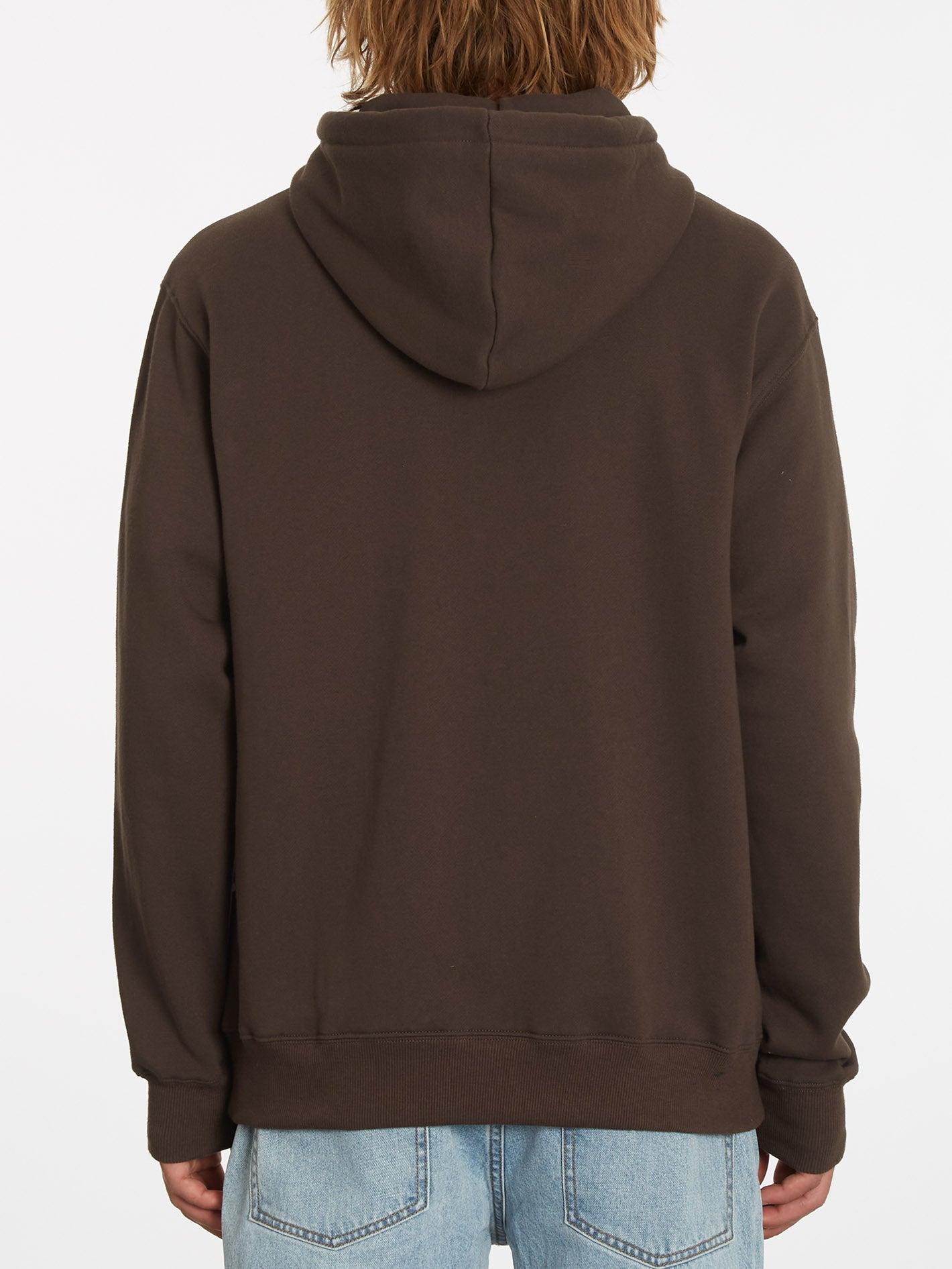 Single Stone Zip Hoodie - DARK BROWN