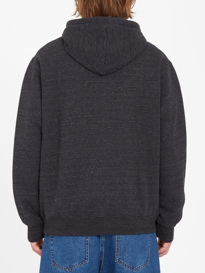 Single Stone Zip Hoodie - HEATHER BLACK